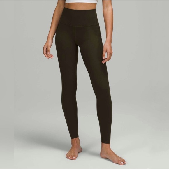 Lululemon Align High-Rise Pant with Pockets 28" Dark Olive Size 10 - Picture 2 of 12